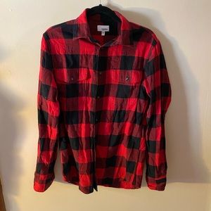 Sonoma Flannel Button up red and black